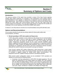 Section 5 Summary of Options and Costs - Cass County, Minnesota