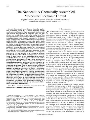 The Nanocell: A Chemically Assembled Molecular ... - IEEE Xplore