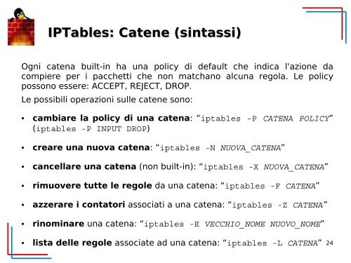 IPTables: Catene - democritos