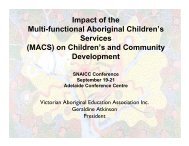 Impact of the Multi-functional Aboriginal Children's Services (MACS ...