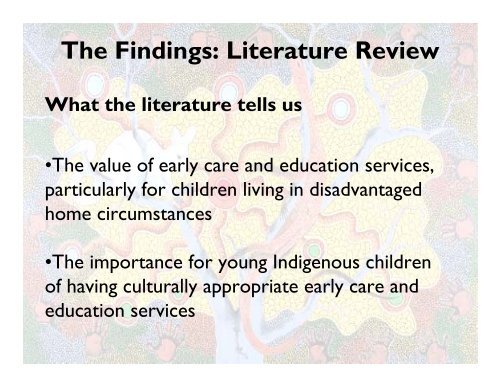 Impact of the Multi-functional Aboriginal Children's Services (MACS ...