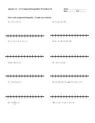 Compound Inequalities Worksheet #2 - McLean School of Maryland