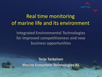 Real time monitoring of marine life and its environment - Ioconf.no