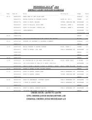 wednesday, july 28 , 2010 district court non-jury schedule order hour