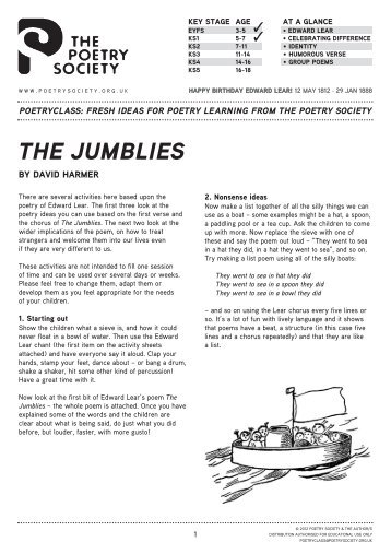 THE JUMBLIES - The Poetry Society