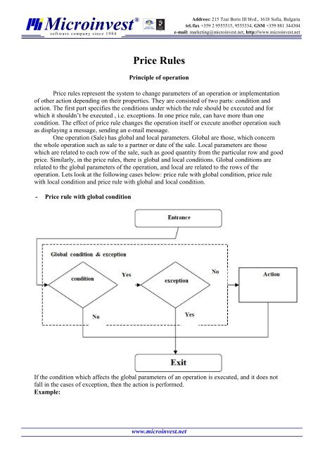 Price Rules - Microinvest