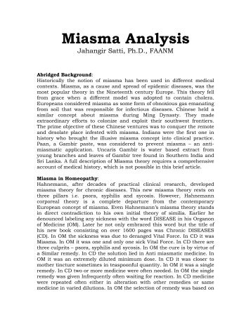 Miasma theory - Nanopathy