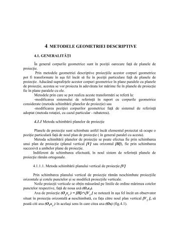 4. METODELE GEOMETRIEI DESCRIPTIVE