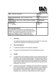 Item 8 Inspection timetable report - Tower Hamlets Homes