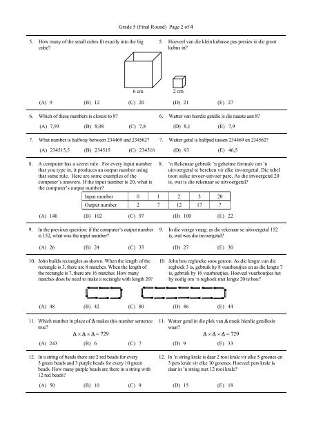 Jet SA Mathematics Challenge Jet SA Wiskunde-uitdaging - AMESA