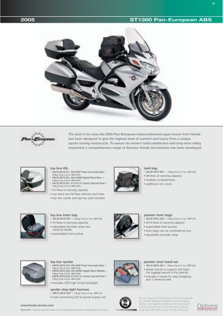 ST1300 Pan European ABS Doble Motorcycles