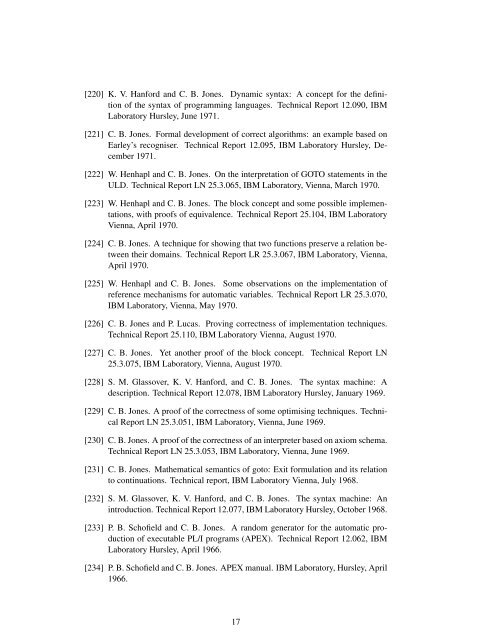 Publications: Cliff B Jones - Computing Science - Newcastle University