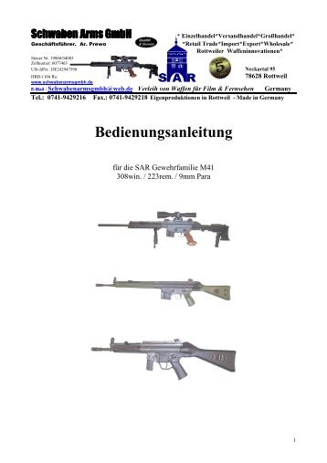 Aktuelle Bedienungsanleitung M41-PDF - Schwaben Arms GmbH