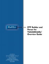 RTP Builder and Parser for TMS320C620x Overview Guide - Radisys