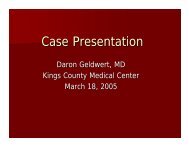 Case Presentation - Department of Surgery at SUNY Downstate ...