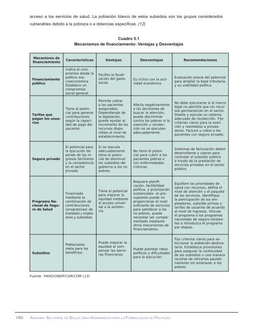 Analisis del Sector Salud - Herramienta para viabilizar la - Centro de ...