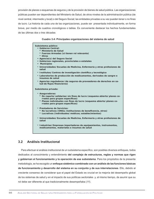 Analisis del Sector Salud - Herramienta para viabilizar la - Centro de ...