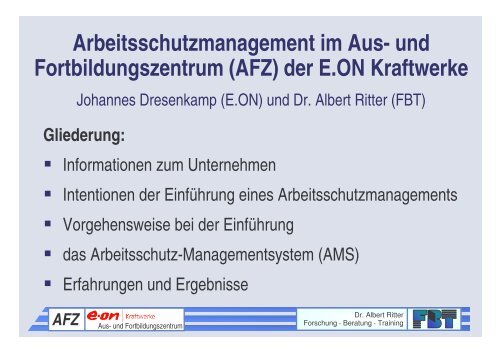 AFZ - Bundesanstalt für Arbeitsschutz und Arbeitsmedizin