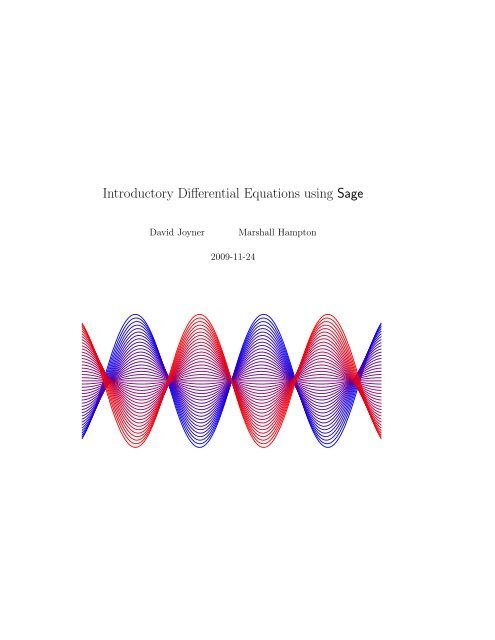 Introductory Differential Equations Using Sage United States Naval