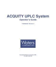 ACQUITY UPLC System Operator's Guide - Waters