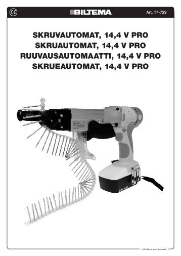 skruvautomat, 14,4 v pro skruautomat, 14,4 v pro ... - Biltema