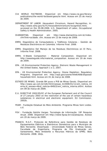 Diagnóstico da Geração de Resíduos Eletroeletrônicos no Estado ...