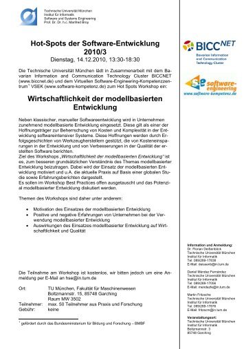 Einladung und Programm zum HSE-10/3 - Software and Systems ...