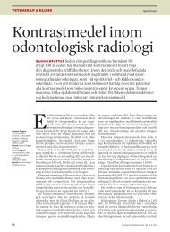 Kontrastmedel inom odontologisk radiologi - Tandläkartidningen