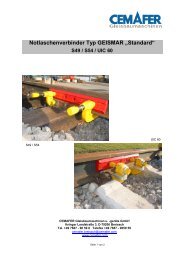 Notlaschenverbinder Typ GEISMAR âStandardâ - Cemafer GmbH