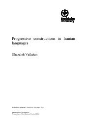 Progressive constructions in Iranian languages