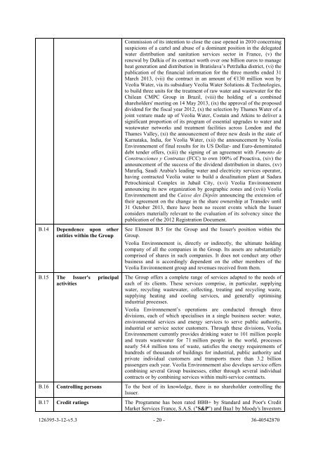 EMTN base prospectus dated 16 July 2013 - Veolia Finance - Veolia ...