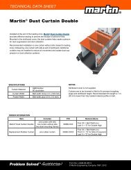 Tech Data Sheet MartinÂ® Dust Curtain - Double - Martin Engineering