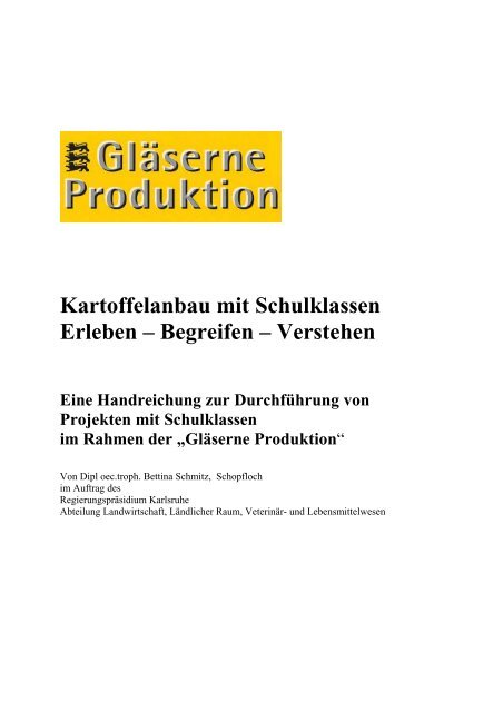 Kartoffelanbau mit Schulklassen Erleben – Begreifen – Verstehen