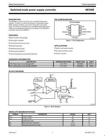 NE5568 Switched-mode power supply controller - Komponenten