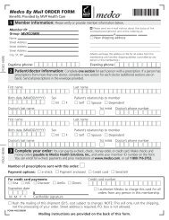 MVP Medco Mail Order Form