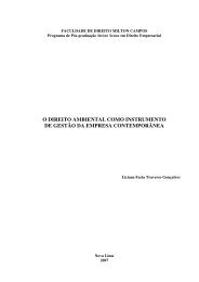 o direito ambiental como instrumento de gestÃ£o da ... - Milton Campos