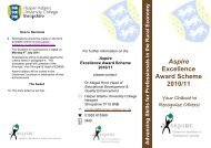 Aspire Excellence Award Scheme 2010/11 - Harper Adams ...