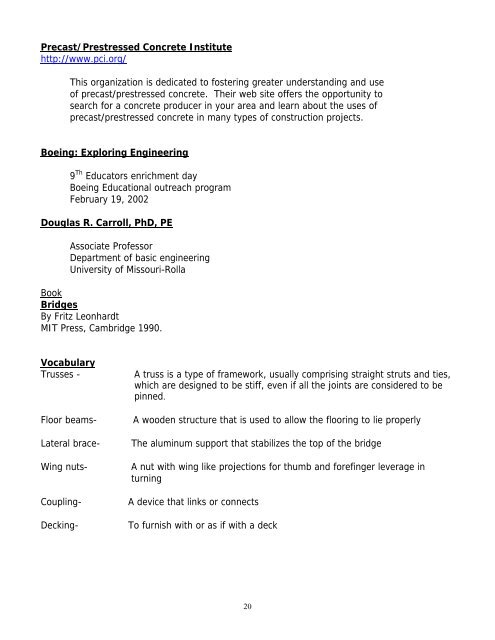 Bridge Building: Focus: Structural Engineering Grades - Educational ...