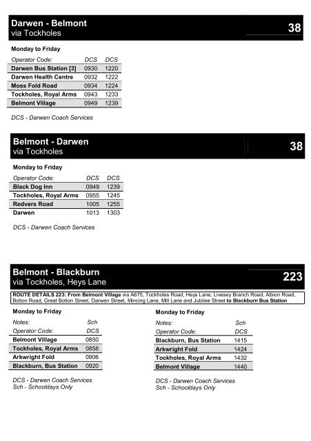 Rural Services - Blackburn with Darwen Borough Council