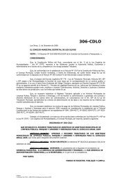Ordenanza 306-CDLO - Los Olivos