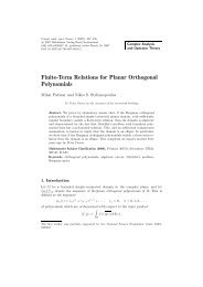 Finite-Term Relations for Planar Orthogonal Polynomials