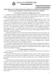 Regolamento sulla consultazione della banca dati anagrafica ...