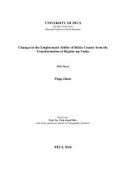 UNIVERSITY OF PÃCS Changes in the Employment ... - PTE TTK FI