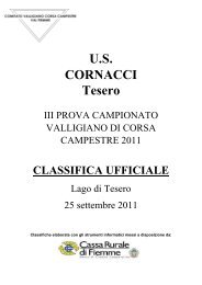 US CORNACCI Tesero - unione sportiva stella alpina - carano