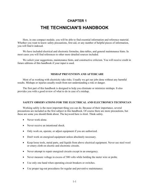 Technicians Handbook - Historic Naval Ships Association