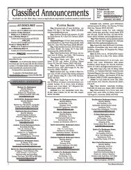 Classified Announcements - West Virginia Department of Agriculture