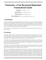 TreeCache: a Tree Structured Replicated Transactional Cache - JBoss