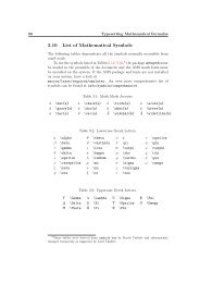 3.10 List of Mathematical Symbols