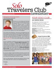 Solo Travelers Club - AAA Western & Central New York