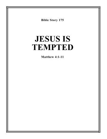 JESUS IS TEMPTED - Calvary Curriculum